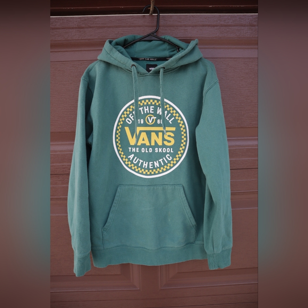 VANS Off The Wall Green Hoodie with Retro Logo